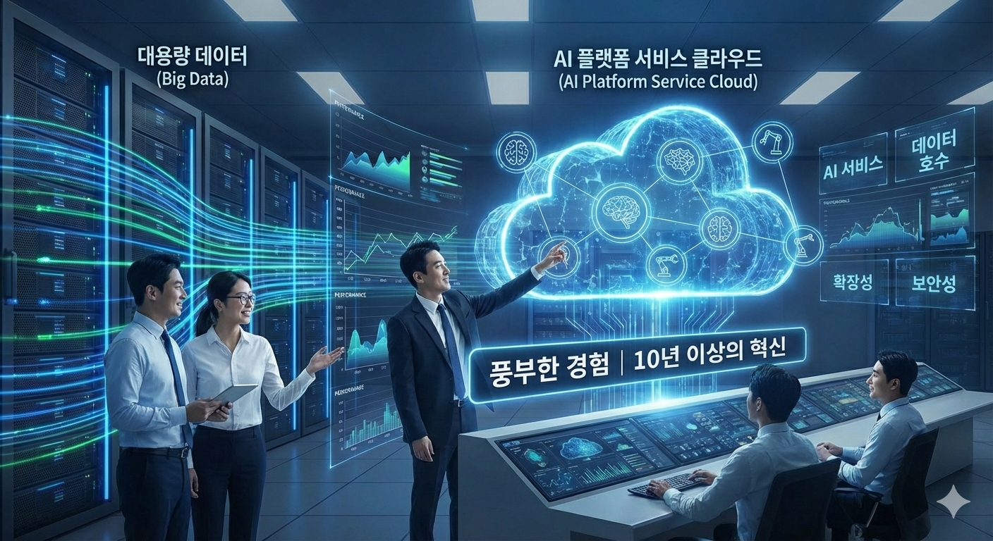 대용량 데이터, AI플랫폼기반 서비스 클라우드 구축 역량